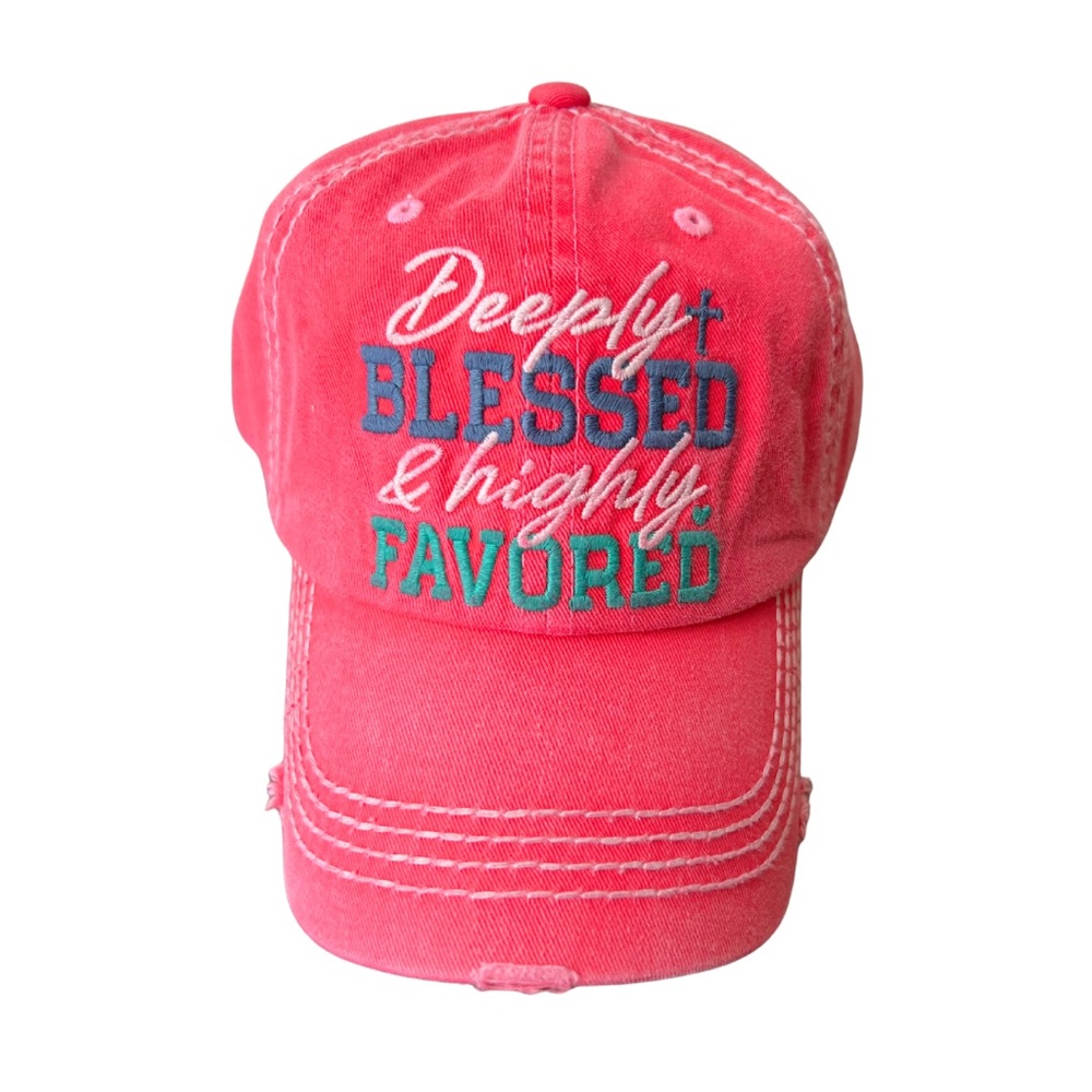 KBETHOS Red Blessed Favored Vintage Style Ballcap